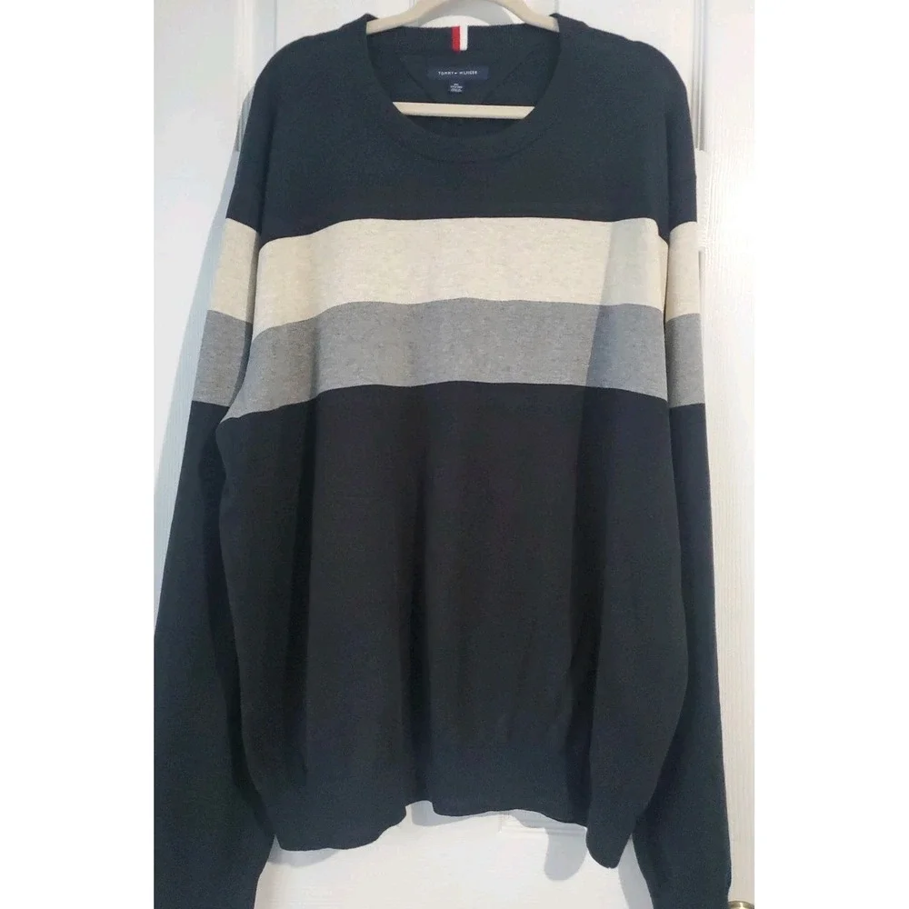 Tommy Hilfiger Sweater Mens 3XL Multicolor Colorblock